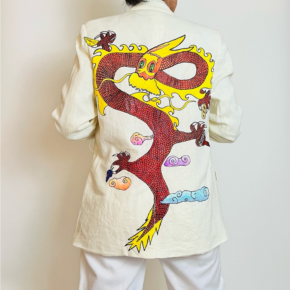 Hand Painted Charcuterie Dragon Blazer